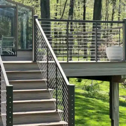 Custom Deck with Stairs - Precision decks, top deck builders in New Hope PA