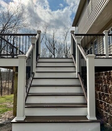 Photo of Dublin Pike project, deck stairs