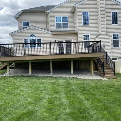 Composite Decking Project with Aluminum Railing in Perkasie PA