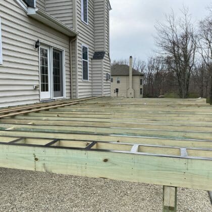 Composite deck framing - TimberTech Decking Building Project