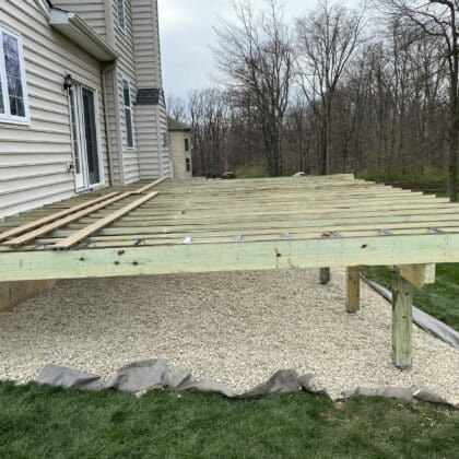 Composite deck framing - TimberTech Legacy Decking Project