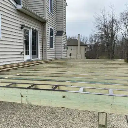 Pecan Composite decking in Perkasie PA