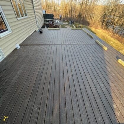 Photo of deck boards being installed