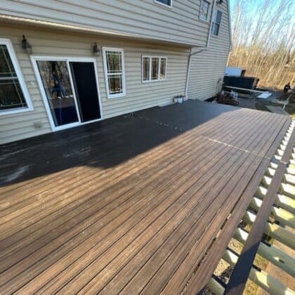 Photo of decking being installed