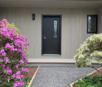 Front entrance of a Deckorators decking project in New Hope PA