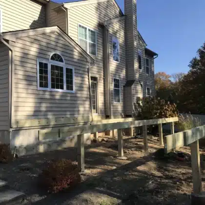 Timbertech decking project foundations and structure - Deck building contractor in Pipersville PA