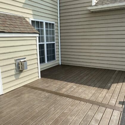 Photo of alternate view of the deck