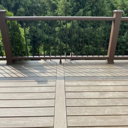 Photo of decking with picture frame