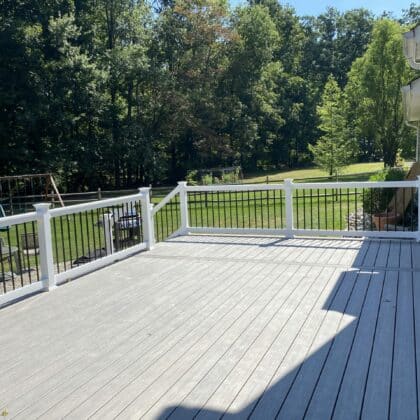 Photo of open deck leading to backyard