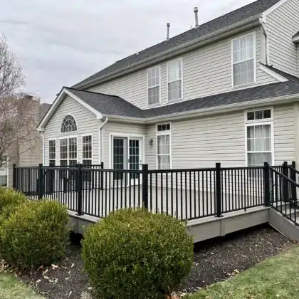 Custom Deck black aluminum Railings contractor in Perkasie, PA