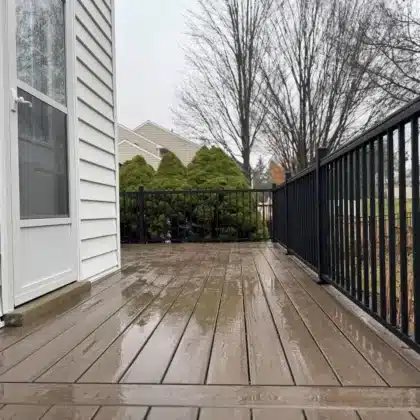 Timbertech prime deck boards with aluminum railings Doylestown, PA